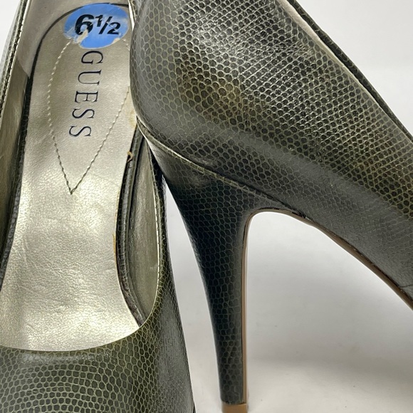 Guess. Leather peep-toe stilettos - Picture 2 of 6